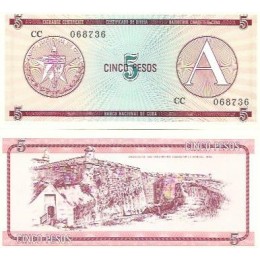 Cuba 5 Pesos 1985 P-FX3 FE