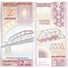 Federação Norte Americana EUA/USA 2 Amero 2011 FE Polím