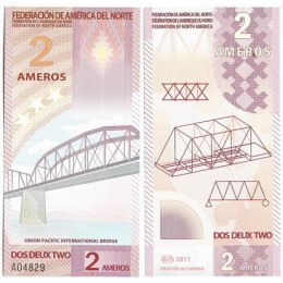 Federação Norte Americana EUA/USA 2 Amero 2011 FE Polím