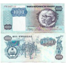 Angola 1.000 Kwanzas 1987 P-121b mbc (FH)