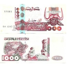 Argélia 1.000 Dinars 1998 SFE P-142b (manchas, fotos))