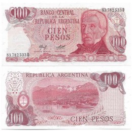 Argentina 100 Pesos 1978 P-302a2 FE Série D