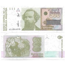 Argentina 500 Australes 1990 Fe P-328b