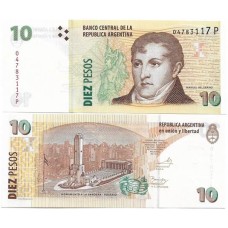 Argentina 10 Pesos 2011/2013 Fe P-354a6 Série P