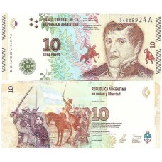 Argentina 10 Pesos 2016 P-360 FE Série A