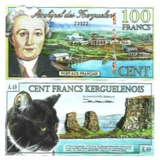 Arquipélago Kerguelen 100 Francs Jan/2012 FE Polím