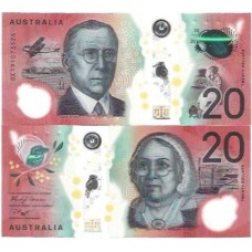 Austrália 20 Dollars 2019 FE P-64a2 Polím