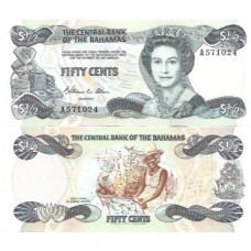 Bahamas ½ Dollar 1984 FE P-42a Rainha