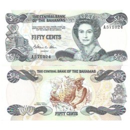 Bahamas ½ Dollar 1984 FE P-42a Rainha