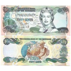 Bahamas ½ Dollar 2001 FE P-68 Rainha