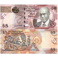 Bahamas 5 Dollars 2013 FE P-72Aa