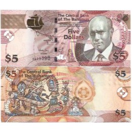 Bahamas 5 Dollars 2013 FE P-72Aa