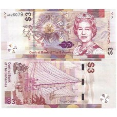 Bahamas 3 Dollars 2019 FE P-77Aa Rainha