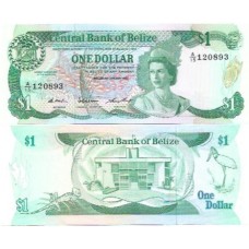 Belize 1 Dollars 1987 FE P-46c Rainha