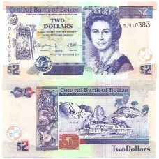 Belize 2 Dollars 2011 FE P-66d Rainha