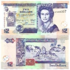 Belize 2 Dollars 2017 FE P-66f Rainha