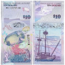 Bermuda 10 Dollars 2009 P-59 FE