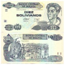Bolívia 10 Bolivianos 2013 P-238A FE Série I