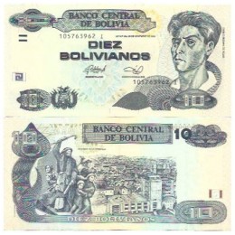 Bolívia 10 Bolivianos 2013 P-238A FE Série I