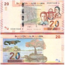 Bolívia 20 Bolivianos 2018 FE P-249a