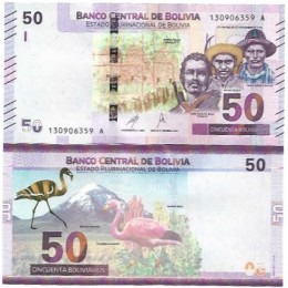 Bolívia 50 Bolivianos 2018 FE P-250a