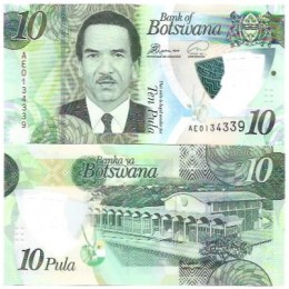 Botsuana Botswana 10 Pula 2018 P-35a FE Polim