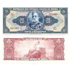 Brasil C-021 20 Cruzeiros Autografada 1943 FE