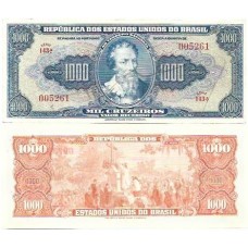 Brasil C-048 1.000 Cruzeiros 1943 Autografada MBC Sèrie 143ª