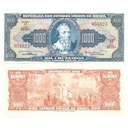 Brasil C-055 1.000 Cruzeiros 1962 SFE/FE Brasil C-055 1.000 Cruzeiros 1962 SFE/FE