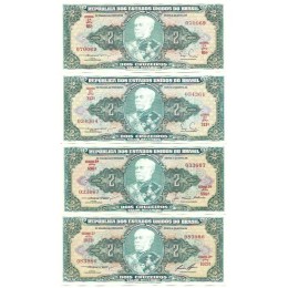 Brasil  C-061 a 064 2 Cruzeiros 1955 a 1958 FE " ver descrição "