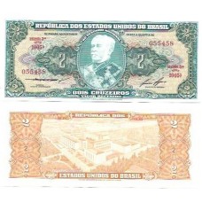 Brasil C-064 2 Cruzeiros 1958 FE - Série 1005ª