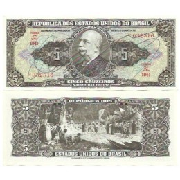 Brasil C-065 5 Cruzeiros 1950 FE Autografada - Série 104ª