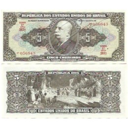 Brasil C-065 5 Cruzeiros 1950 FE Autografada - Série 267ª