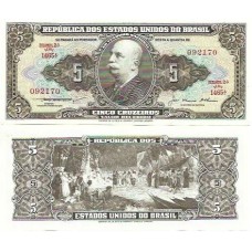 Brasil C-068 5 Cruzeiros 1956 SFE/FE