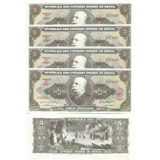 Brasil C-071 5 Cruzeiros 1962 FE - 5 Seq - Série 2323