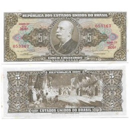 Brasil C-074 5 Cruzeiros 1964 FE Brasil C-074 5 Cruzeiros 1964 FE