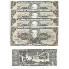 Brasil C-074 5 Cruzeiros 1964 FE - 5 Seq- Série 3899