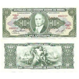 Brasil C-080 10 Cruzeiros 1959 FE