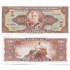 Brasil C-084 20 Cruzeiros 1955 SFE/FE