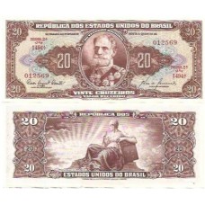 Brasil C-087 20 Cruzeiros 1960 SFE/FE