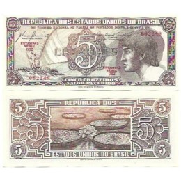 Brasil C-111 5 Cruzeiros 1961 Série 032 FE Índio