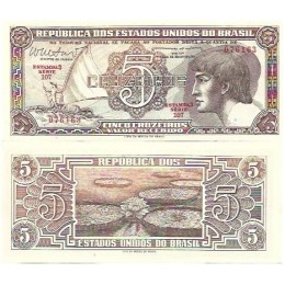 Brasil C-112 5 Cruzeiros 1962 Série 107 FE Índio