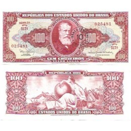 Brasil C-117 10 Centavos Carimbo 1966 FE Brasil C-117 10 Centavos Carimbo 1966 FE