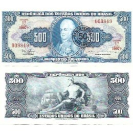 Brasil C-119 50 Centavos Carimbo 1967 FE