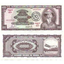 Brasil C-127 10 Cruzeiros Novos Carimbo 1967 FE - 012505