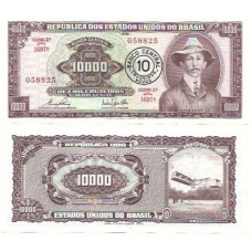 Brasil C-128 10 Cruzeiros Novos Carimbo 1967 SFE/FE - 058825