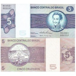 Brasil C-135 5 Cruzeiros 1974 SFE - Série 04501