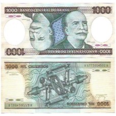 Brasil C-163 1.000 Cruzeiros 1984 Sob leves manchas