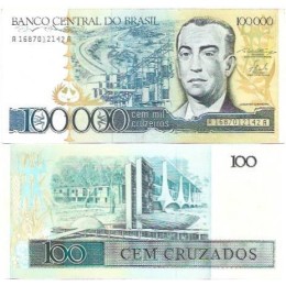 Brasil C-176 100.000 Cruzeiros 1985 SOBFE
