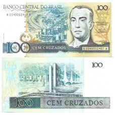 Brasil C-185 100 Cruzados 1986 FE - Série 0949
